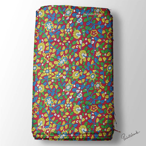 Trending Kalamkari Print Fabric Trending Kalamkari Print Fabric