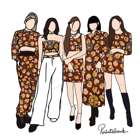 Trending Kalamkari Print Fabric Trending Kalamkari Print Fabric