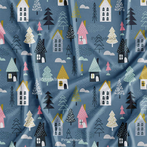 Dark Gray Kid's Digital Printed Fabric Dark Gray Kid's Digital Printed Fabric