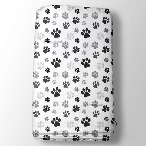 Black & White Cat Finger Print Kid's Printed Fabric Black & White Cat Finger Print Kid's Printed Fabric