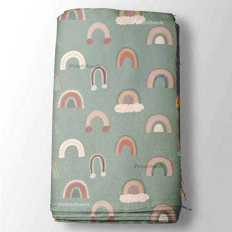 Pista Color Dancing Rainbow Soft Fabric For kid's Dresses Pista Color Dancing Rainbow Soft Fabric For kid's Dresses