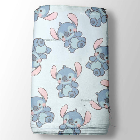 Pastel Blue Disney Print For Baby Soft and Comfortable Fabric Pastel Blue Disney Print For Baby Soft and Comfortable Fabric