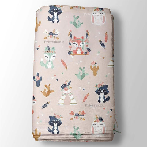 Cat & Fox Cute Printed Fabric Online Wholesale Cat & Fox Cute Printed Fabric Online Wholesale