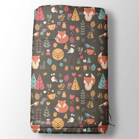 Brown Animal Soft Comfortable Kids Printed fabric for Dress Brown Animal Soft Comfortable Kids Printed fabric for Dress