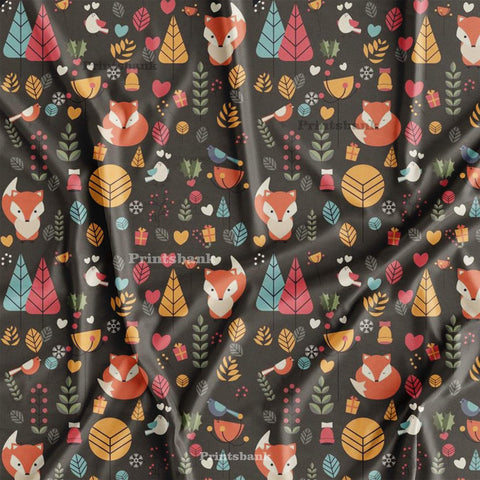 Brown Animal Soft Comfortable Kids Printed fabric for Dress Brown Animal Soft Comfortable Kids Printed fabric for Dress