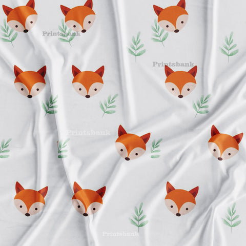 Wolf & Tree Cute Green Kids Baby Printed Fabrics Online Wolf & Tree Cute Green Kids Baby Printed Fabrics Online