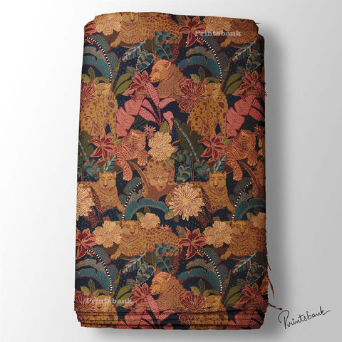 Amazon Jungle Animal Digital Printed Fabric Material Amazon Jungle Animal Digital Printed Fabric Material