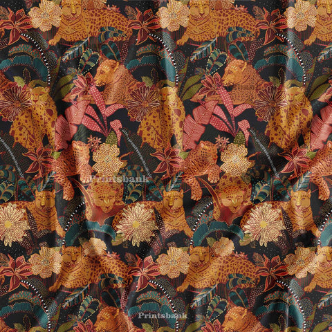 Amazon Jungle Animal Digital Printed Fabric Material Amazon Jungle Animal Digital Printed Fabric Material