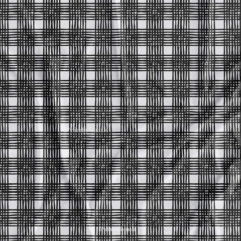 Black And White Checks Digital Printed Fabric For Shirt Dress Material Black And White Checks Digital Printed Fabric For Shirt Dress Material