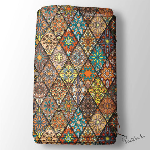 Abstract Floral Geometrical Pattern For Designer Dresses Abstract Floral Geometrical Pattern For Designer Dresses