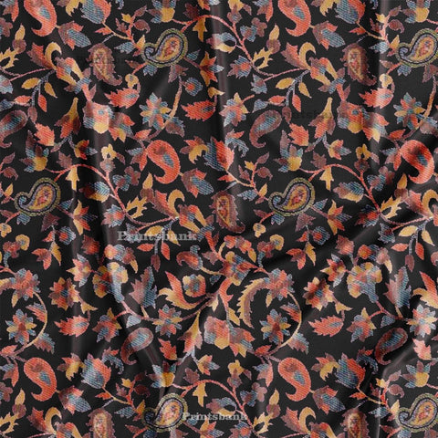 Dark Shade Paisley Ethnic Floral Pattern Dark Shade Paisley Ethnic Floral Pattern