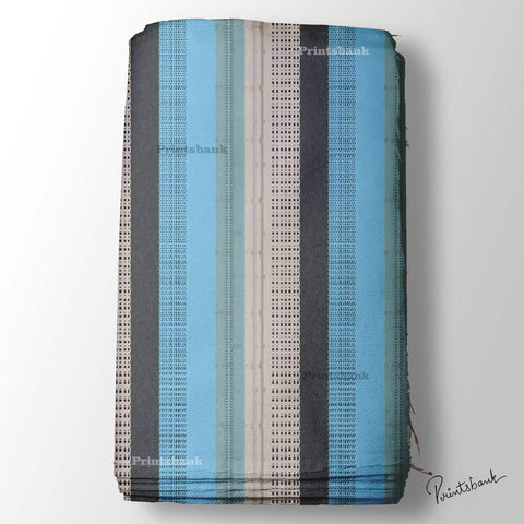 Blue Gray Stripes Fabric Material For Clothing Blue Gray Stripes Fabric Material For Clothing