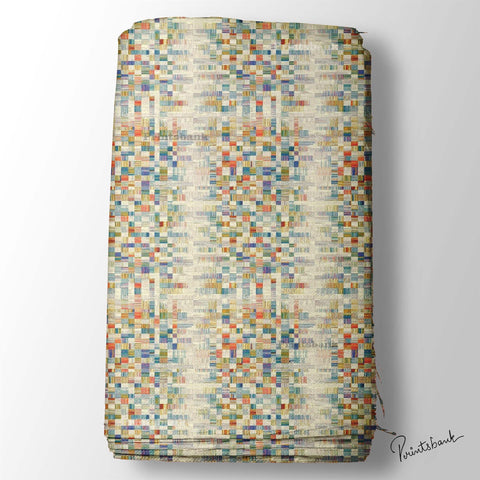 Abstract Multicolor Digital Printed Fabric Material Abstract Multicolor Digital Printed Fabric Material