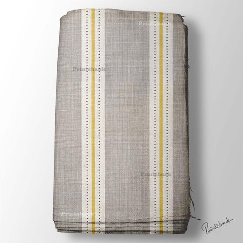 Coffee Yellow color Stripe Printed Fabric Material Coffee Yellow color Stripe Printed Fabric Material
