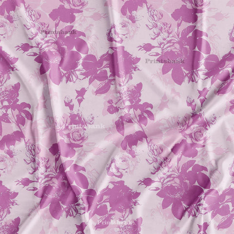 Onion Pink Floral Printed Fabric Manufacturer in India