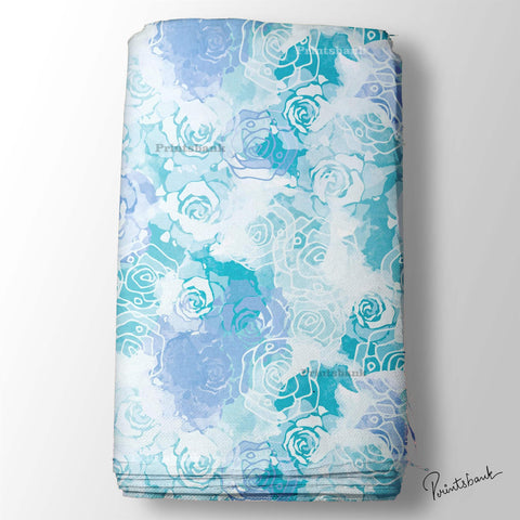 Watercolour Floral Printed Fabric