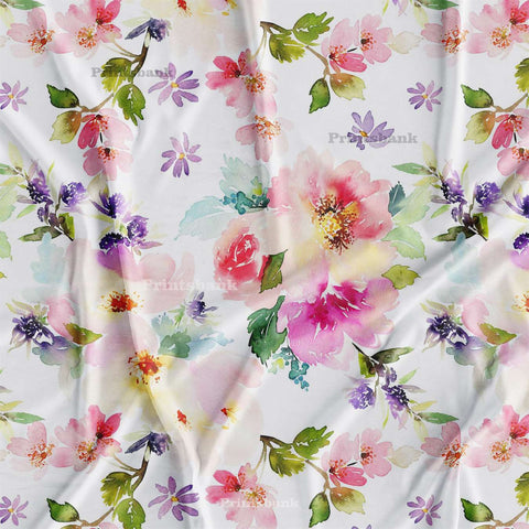 Digital Printed Floral Fabric wholesale