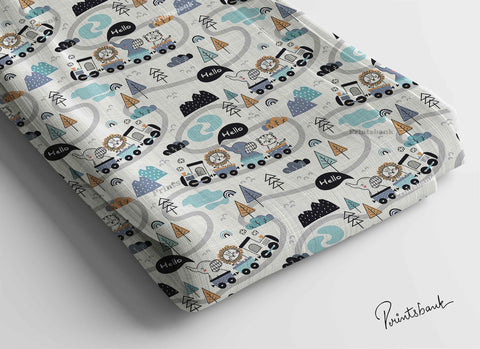 Offer! Kids Soft Digital Cotton Fabric Multipurpose