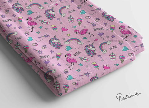 Offer! Kids Soft Digital Cotton Fabric Multipurpose