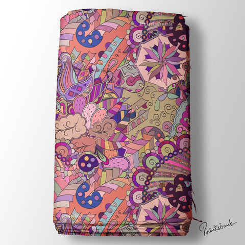 Multi Color Abstract Print Fabric Wholesale for Cord Set