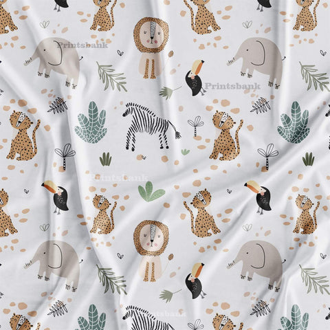 Animal Printed Fabric For Baby Wholesale Market