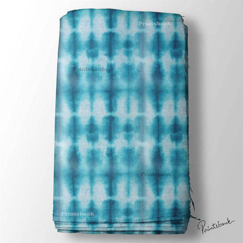 Dark Tie & Dye Abstract Digital Printed Fabric For Boutique