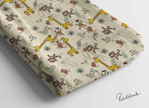 Offer! Kids Soft Digital Cotton Fabric Multipurpose