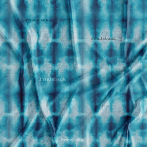 Dark Tie & Dye Abstract Digital Printed Fabric For Boutique