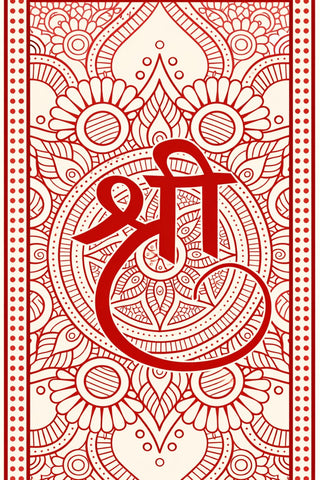Shree Ji hanging Satin Fabric
