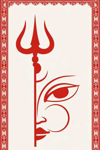 Durga/ Ambey Maa hanging Satin fabric