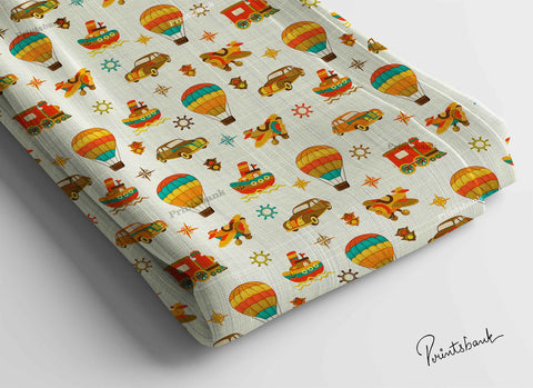 Offer! Kids Soft Digital Cotton Fabric Multipurpose