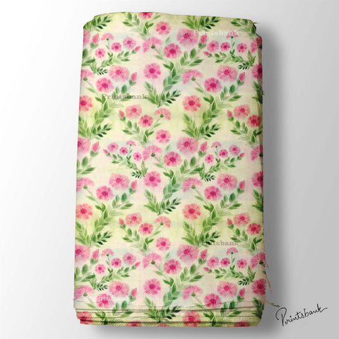 Watercolour Floral Printed Fabric