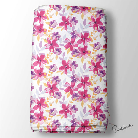 Watercolour Floral Printed Fabric