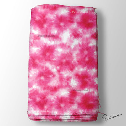 Pink Tie Dye Printed Fabric Wholesale Market