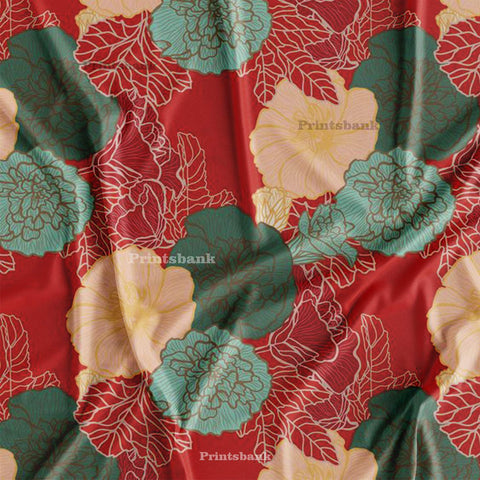 Digital Printed Floral Fabric wholesale