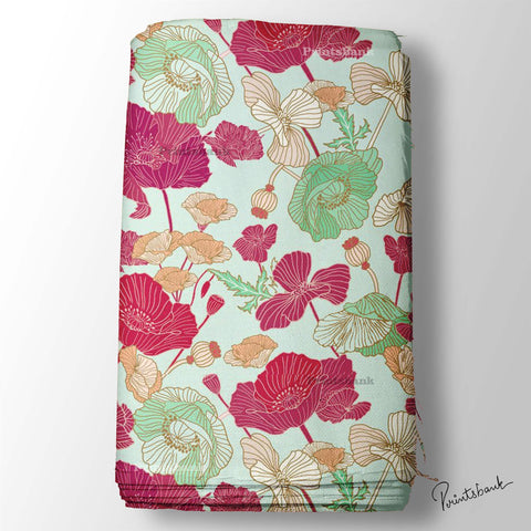 Digital Printed Floral Fabric wholesale