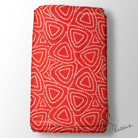 Red Bandhani Boutique Fabric Online