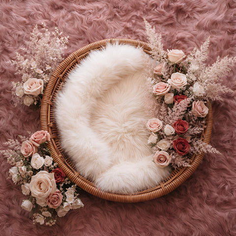 Rustic garden with Rose Basket Floordrop