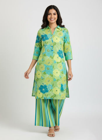 Digital Print Cotton Unstitched Suit fabric