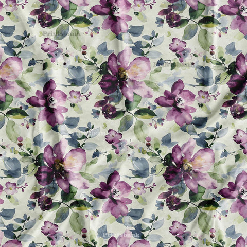 Watercolour Lavender Floral Digital Printed Fabric Manufacturer India