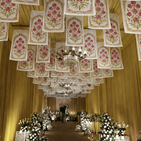 Haldi Event Motif Satin Printed Hanging