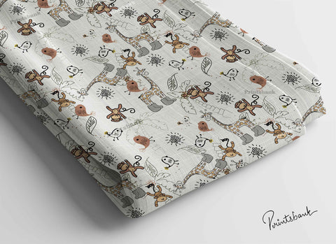 Offer! Kids Soft Digital Cotton Fabric Multipurpose