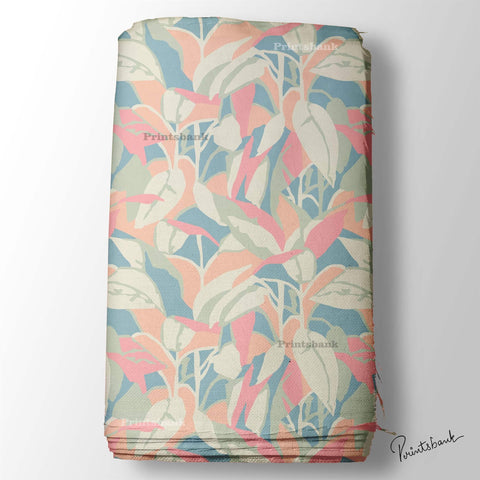 Pastel Shade Abstract Digital Printed Fabric For Cord sets Online