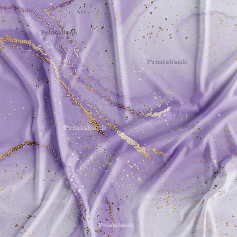 Lavender Color Marble Digital Printed Fabric Dress Material