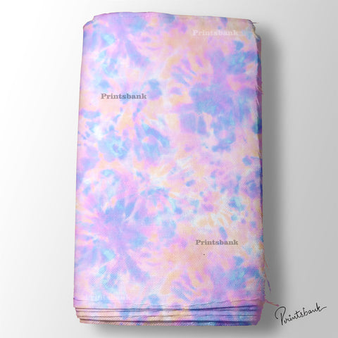 Pastel Tie & Dye Abstract Digital Printed Fabric Online