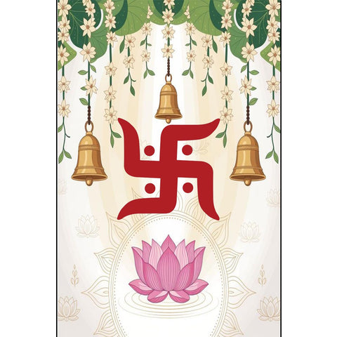 Bell Swastik and Lotus Premium Hanging for Events
