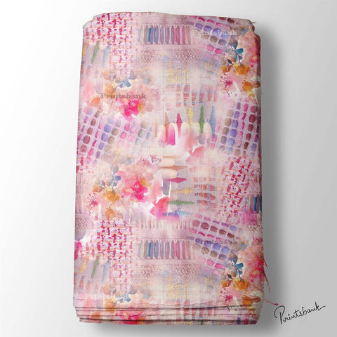 Tie Dye Colour full Digital Printed Fabric For Kurti Manufacturer