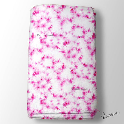 Tie & Dye Abstract Digital Printed Fabric For Boutique Material