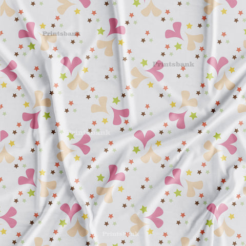 White Baby Floral Printed Fabric Wholesale Market