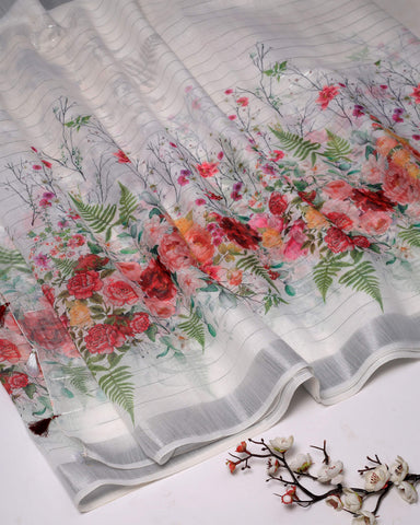 OFFER! Designer saree & sequence border Cotton Saree with Blouse